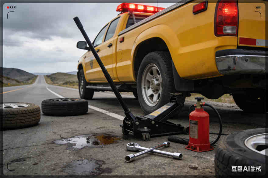 爆胎道路救援-汽车换轮胎