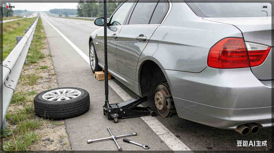 爆胎道路救援-汽车换备胎